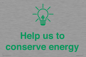 Help us to conserve energy 